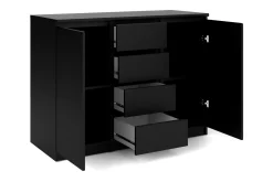 Tvilum Sideboard & Skjenker-Naia Skjenk 121 cm 2 Dører 4 Skuffer Svart Matt