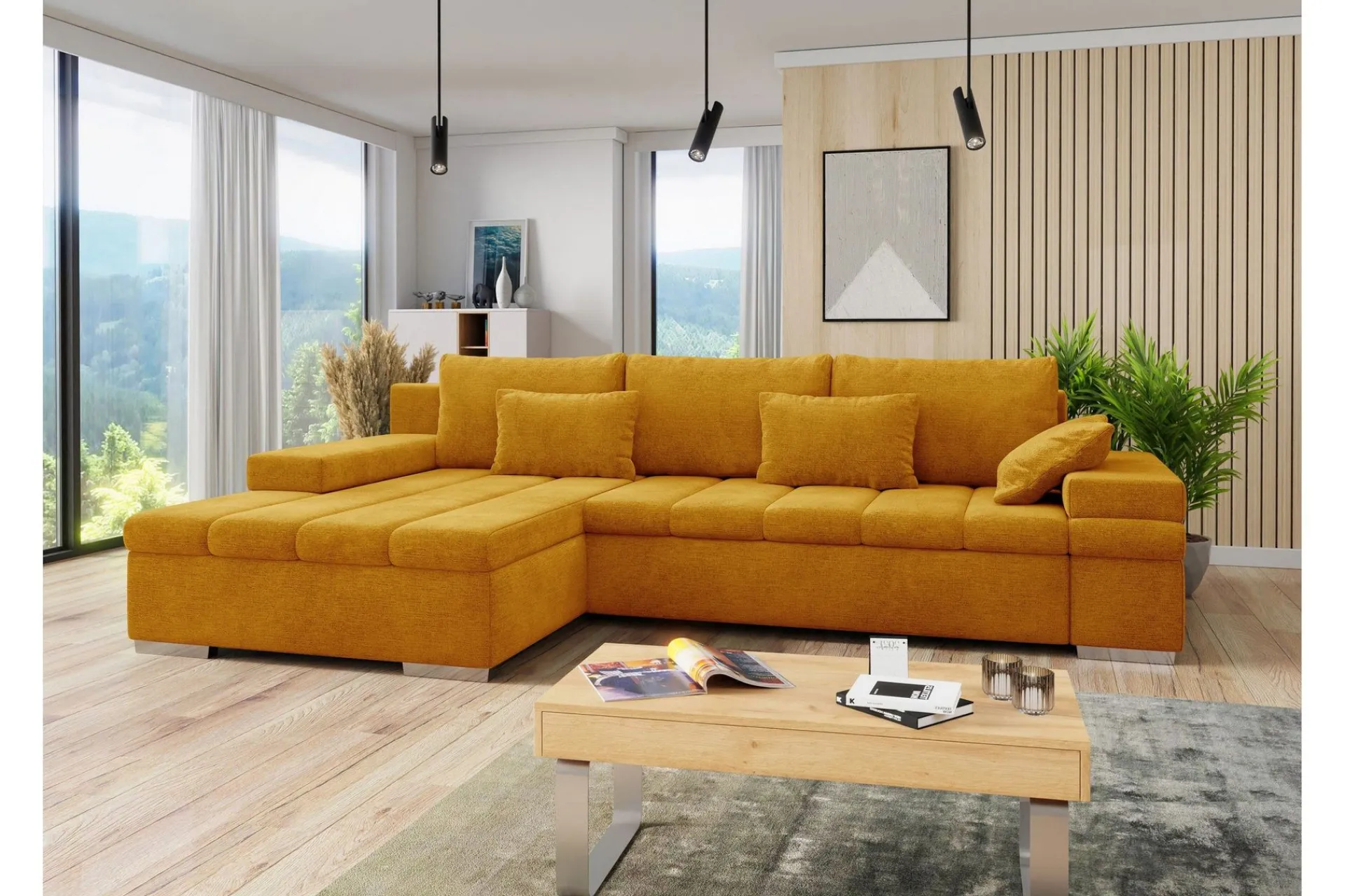 Naoma Sofa med Sjeselong 3-seter