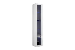 Scandinavian Choice Vitrineskap|Skap-Narbonne Vitrineskap 40 cm Stort Vindu Hvit Høyblank,Hvit