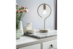 Bordlampe|Vinduslampe-Narcissus Bordlampe 40 cm E27 Messing,Grey