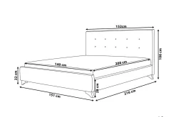 Bedly Sengeramme & Sengestamme-Nattaro Dobbeltseng 140x200 cm Beige