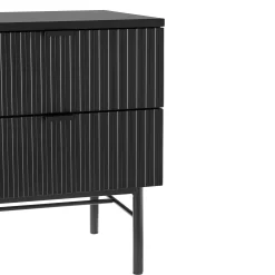 Oppbevaringsskap|Skap-Nattbord HOME4YOU Sequence med 2 skuffer 45x40x55 cm Svart