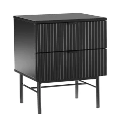 Oppbevaringsskap|Skap-Nattbord HOME4YOU Sequence med 2 skuffer 45x40x55 cm Svart