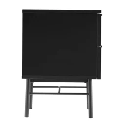 Oppbevaringsskap|Skap-Nattbord HOME4YOU Sequence med 2 skuffer 45x40x55 cm Svart