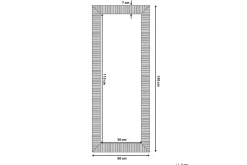 Sminkespeil|Gulvspeil-Nauetta Speil 50x130 cm Svart