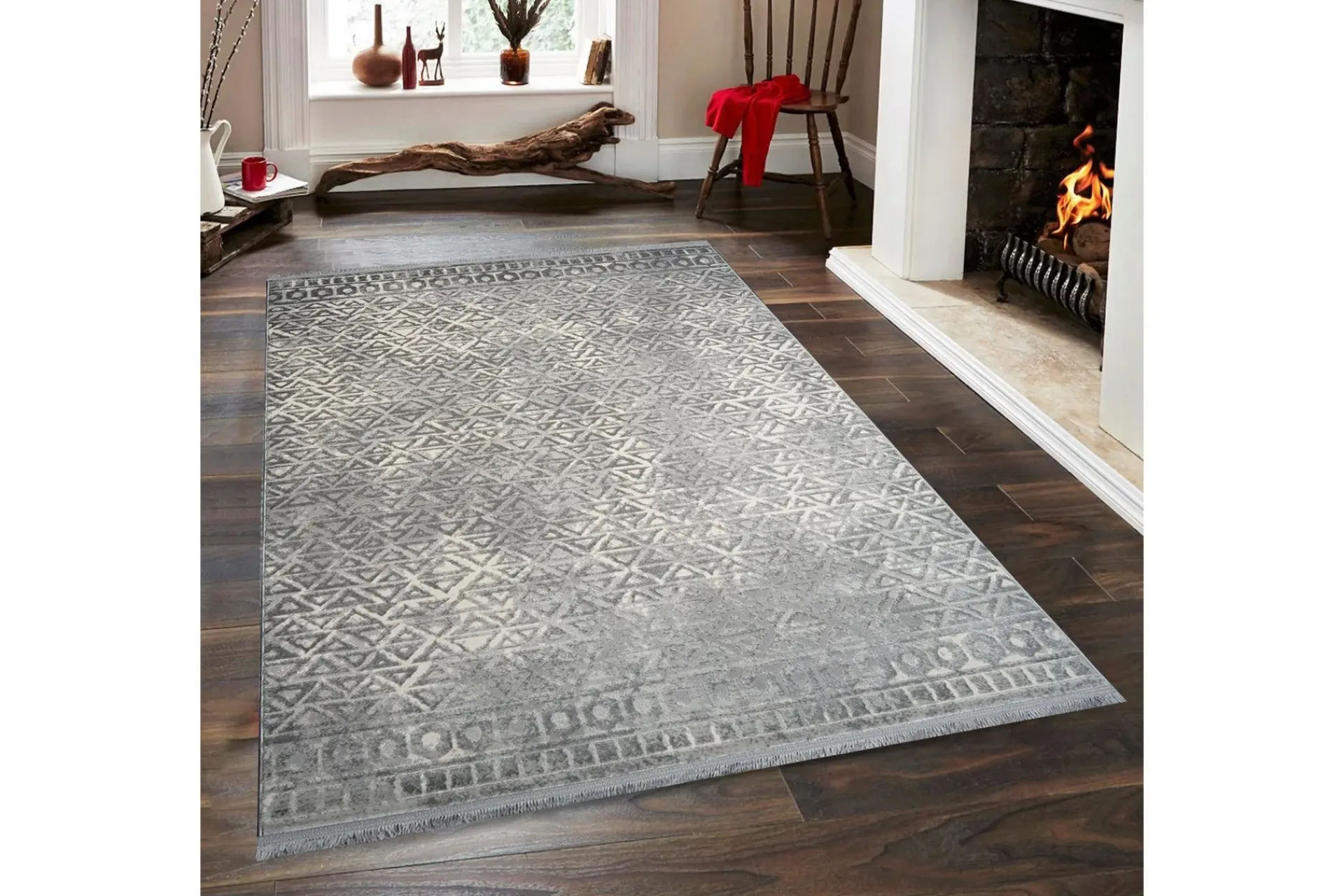 Moderne Tepper-Naveena Wiltonteppe 120x170 cm Rektangulær Krem,Grey