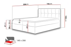 Kontinentalsenger|Seng Med Oppbevaring-Neitisuanto Sengpakke Kontinentalseng 140x200 cm Beige