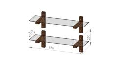 Vegghylle-Nelams Vegghylle 85 cm Valnöt