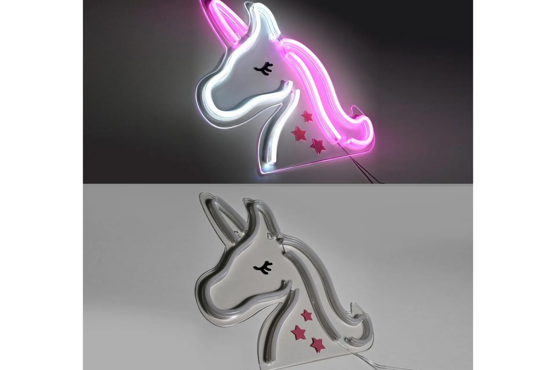 Barnelampe-Neon Unicorn Just Light Dekorativ Lampe Flerfarget