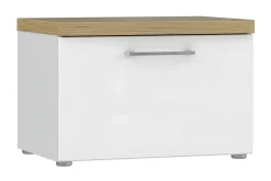 Benk|Skohylle Med Benk-Nessebar Skoskap 43x60 cm Hvit/Brun