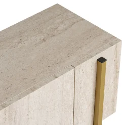 Mediestativ & Veggfeste-Nexus TV-benk 180 cm Travertin og gull