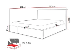 Sengeramme & Sengestamme|Seng Med Oppbevaring-Nieres Oppbevaringsseng 140x200 cm Gamo 7