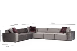 Hjørnesofa-Nightcap Sofa m. Divan 6-seters Grey