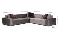 Nightcap Sofa m. Divan 6-seters