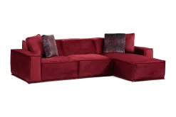 Sofa Med Sjeselong-Nightcap Sofa m. Divan 4-seters Burgunder