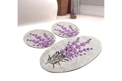 Baderomsmatte|Baderomsmatte-Niyanna Badematte 3-pk Flerfärgad