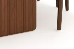 Bark Spisegrupper-Noira Oval Spisegruppe 220 cm Valnøtt med 6 Dastoori Spisestoler Brun