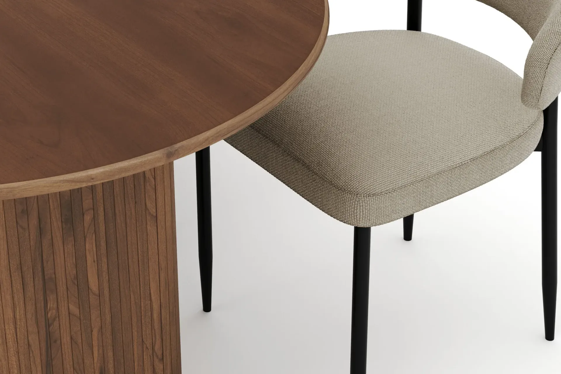 Bark Spisegrupper-Noira Ovalt Spisebord 220 cm med 6 Sawako Stoler Brun