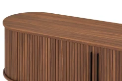 Bark Noira Oval TV-benk Valnøtt 150x45 cm Ribbet