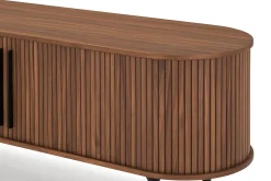 Bark Noira Oval TV-benk Valnøtt 150x45 cm Ribbet