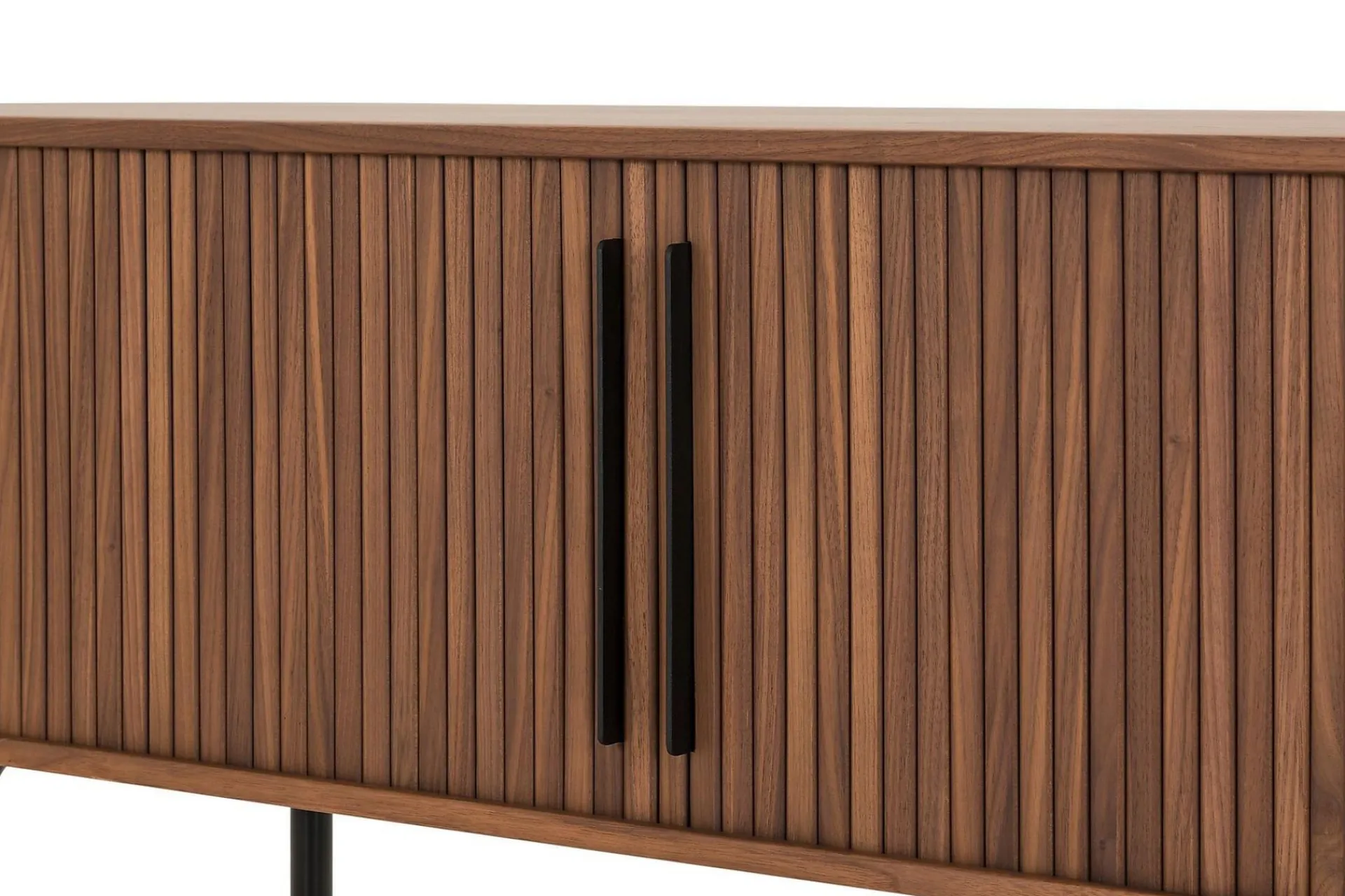 Bark Noira Oval TV-benk Valnøtt 150x45 cm Ribbet