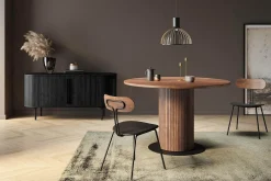 Bark Noira Oval TV-benk Valnøtt 150x45 cm Ribbet