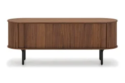 Bark Noira Oval TV-benk Valnøtt 150x45 cm Ribbet