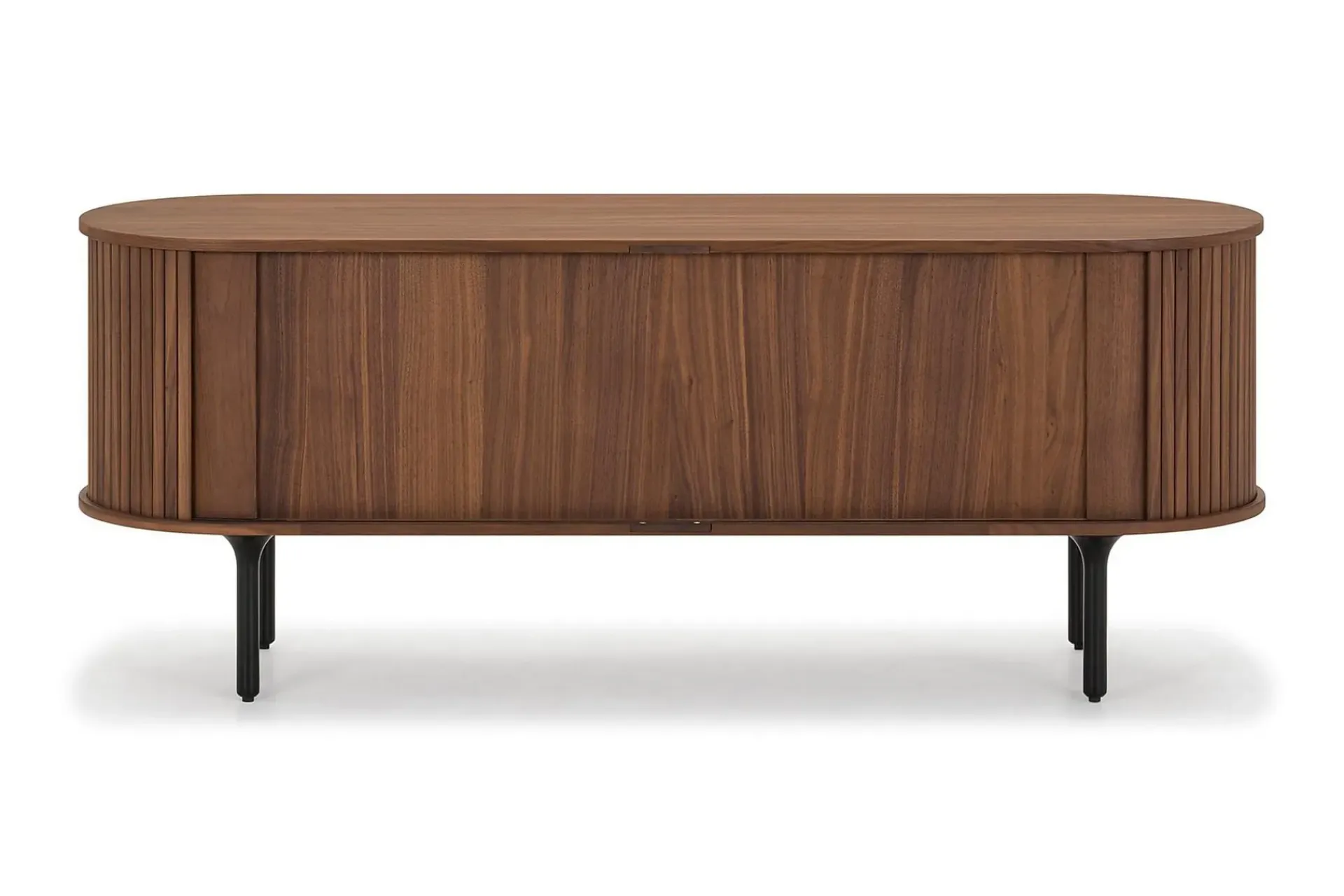 Bark Noira Oval TV-benk Valnøtt 150x45 cm Ribbet
