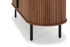 Bark Noira Oval TV-benk Valnøtt 150x45 cm Ribbet