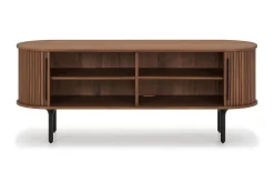 Bark Noira Oval TV-benk Valnøtt 150x45 cm Ribbet