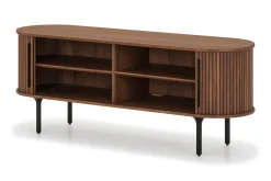 Bark Noira Oval TV-benk Valnøtt 150x45 cm Ribbet