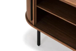 Bark Noira Oval TV-benk Valnøtt 150x45 cm Ribbet