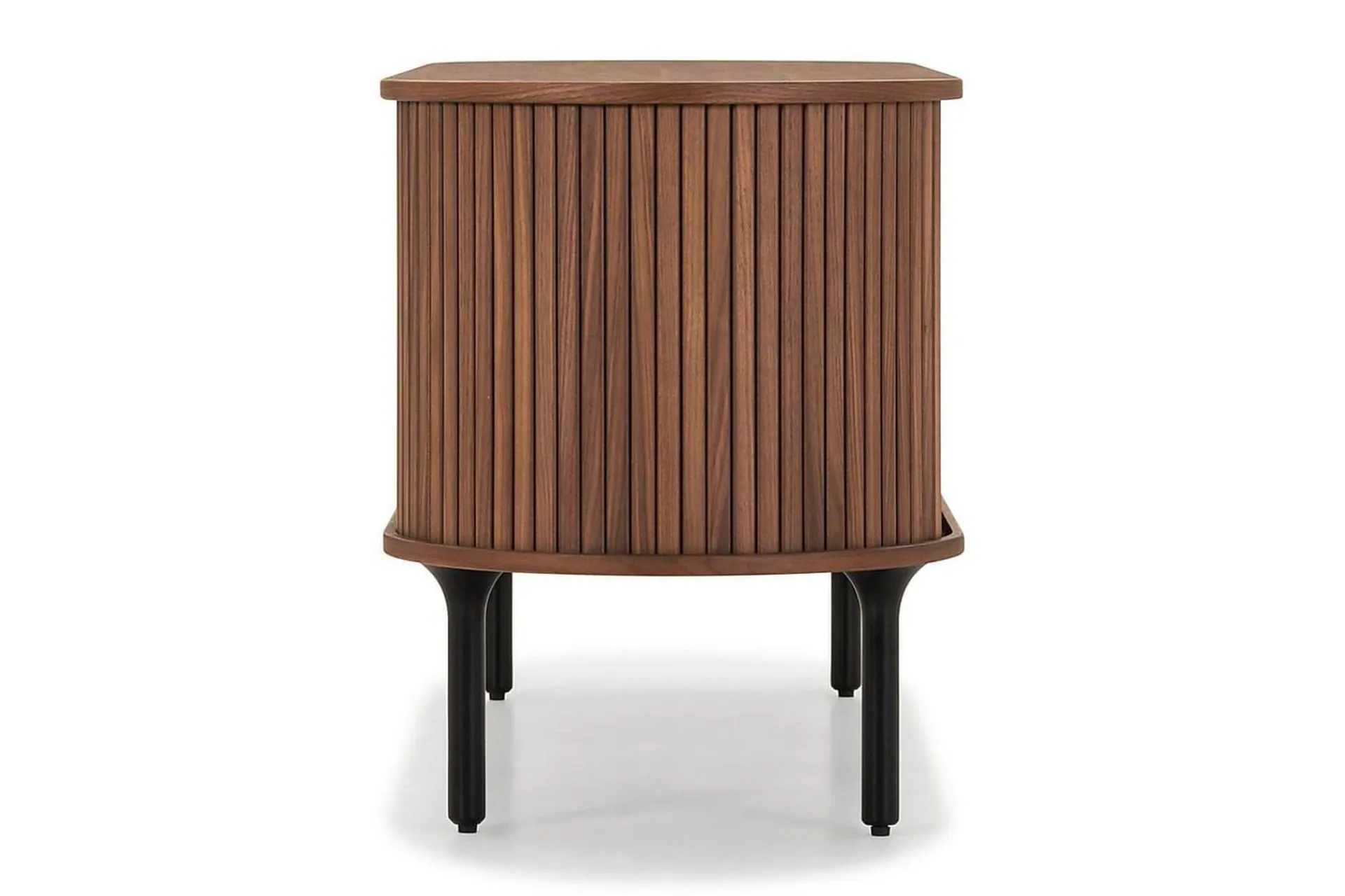 Bark Noira Oval TV-benk Valnøtt 150x45 cm Ribbet