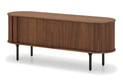 Bark Noira Oval TV-benk Valnøtt 150x45 cm Ribbet
