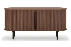 Bark Oppbevaringskiste|Sideboard & Skjenker-Noira Smalt Sideboard Ribbet Valnøtt 150x45 cm Brun