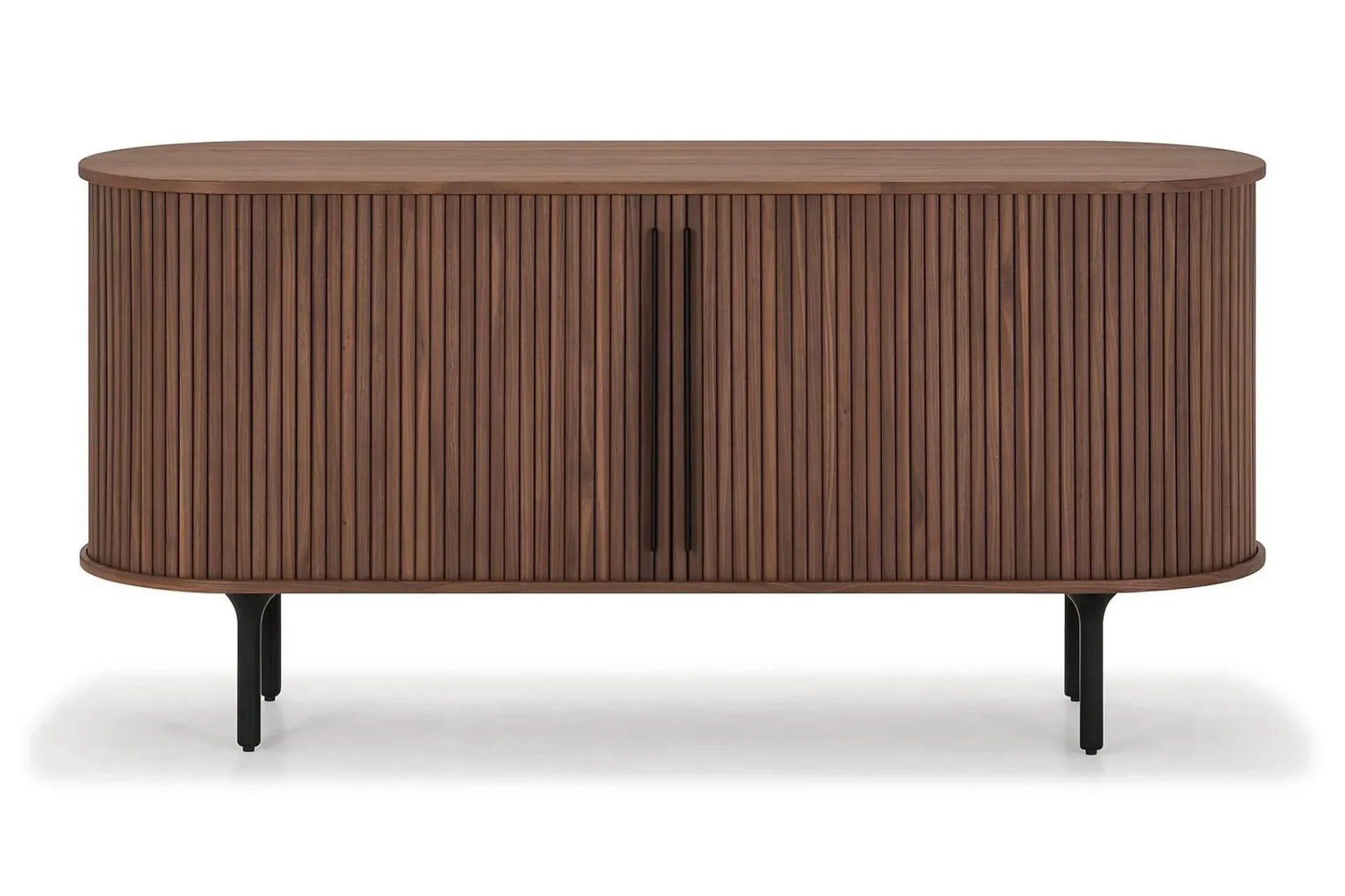 Bark Oppbevaringskiste|Sideboard & Skjenker-Noira Smalt Sideboard Ribbet Valnøtt 150x45 cm Brun