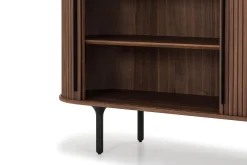 Bark Oppbevaringskiste|Sideboard & Skjenker-Noira Smalt Sideboard Ribbet Valnøtt 150x45 cm Brun