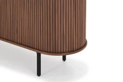 Bark Oppbevaringskiste|Sideboard & Skjenker-Noira Smalt Sideboard Ribbet Valnøtt 150x45 cm Brun
