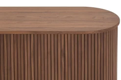 Bark Oppbevaringskiste|Sideboard & Skjenker-Noira Smalt Sideboard Ribbet Valnøtt 150x45 cm Brun