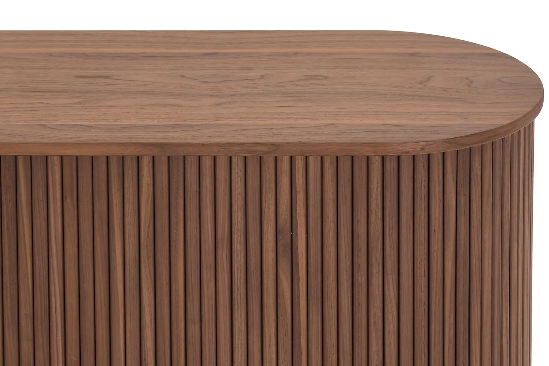 Bark Oppbevaringskiste|Sideboard & Skjenker-Noira Smalt Sideboard Ribbet Valnøtt 150x45 cm Brun