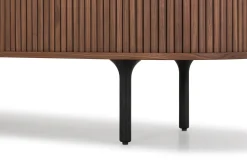 Bark Oppbevaringskiste|Sideboard & Skjenker-Noira Smalt Sideboard Ribbet Valnøtt 150x45 cm Brun