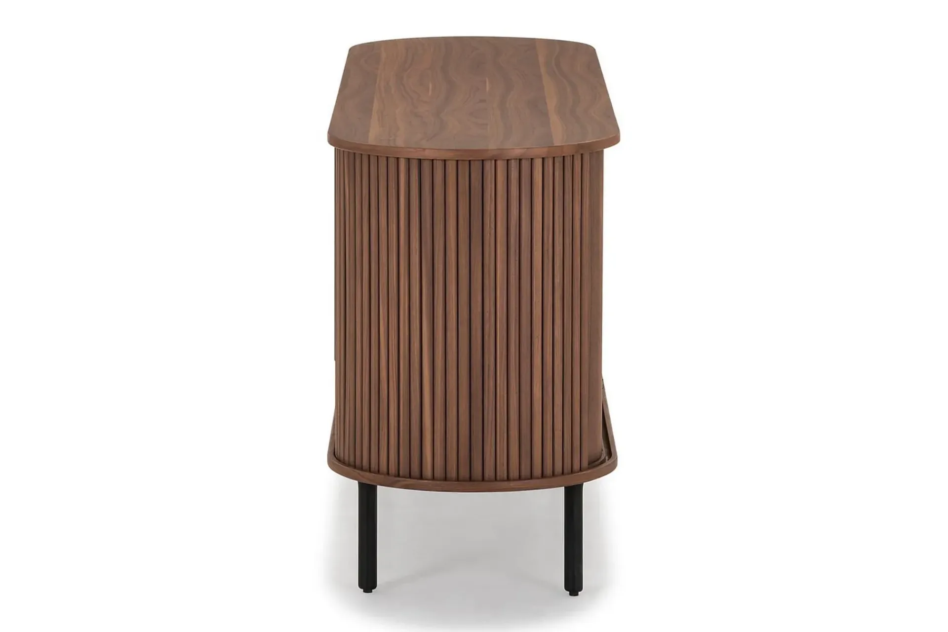 Bark Oppbevaringskiste|Sideboard & Skjenker-Noira Smalt Sideboard Ribbet Valnøtt 150x45 cm Brun