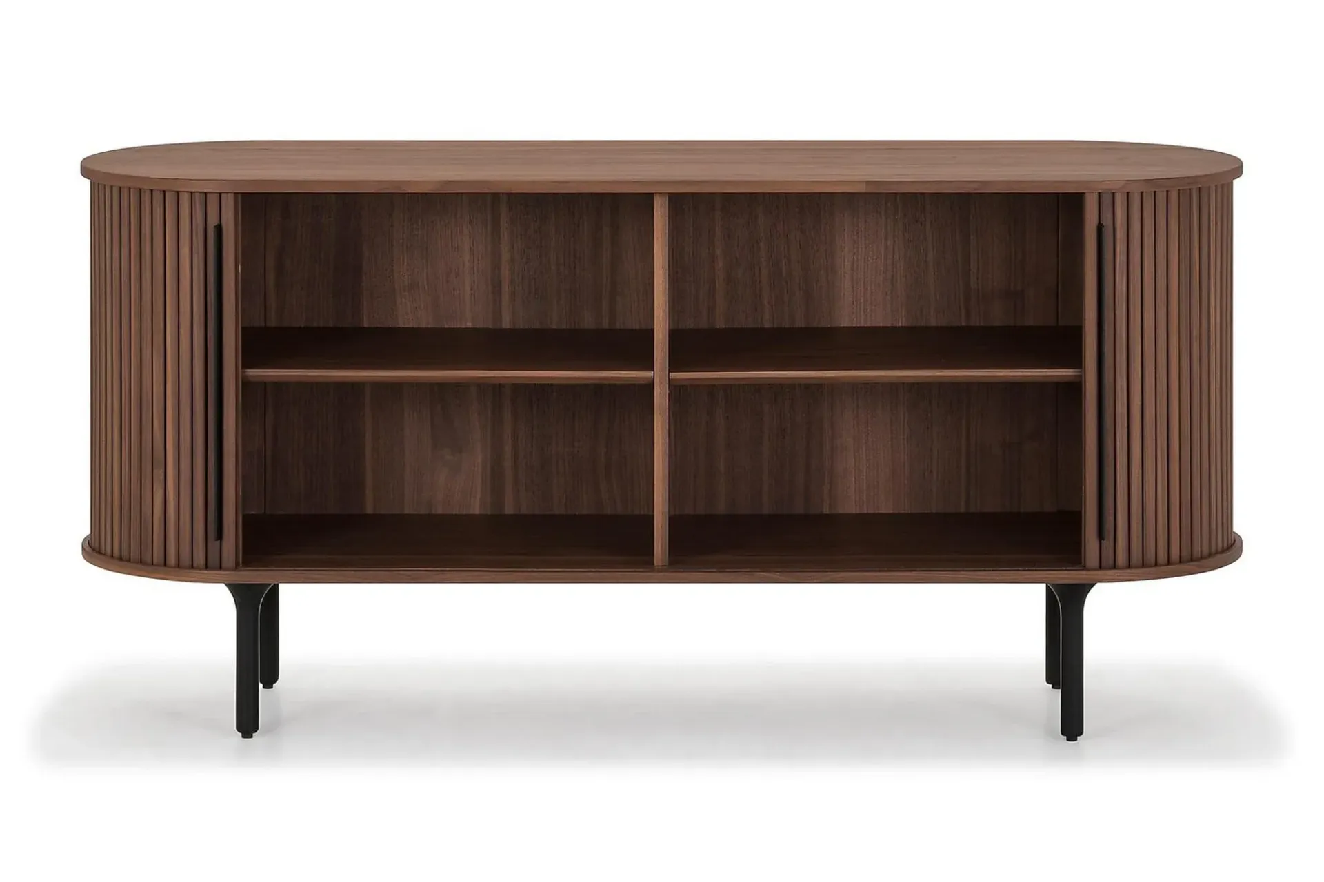 Bark Oppbevaringskiste|Sideboard & Skjenker-Noira Smalt Sideboard Ribbet Valnøtt 150x45 cm Brun