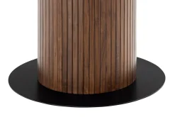 Basic Home Noira Spisebord 120 cm Valnøtt Rundt med 4 Gemmiano Spisestoler
