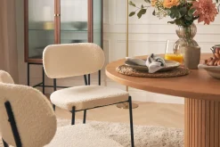Basic Home Noira Spisebord 120 cm Valnøtt Rundt med 4 Gemmiano Spisestoler