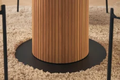 Basic Home Noira Spisebord 120 cm Valnøtt Rundt med 4 Gemmiano Spisestoler