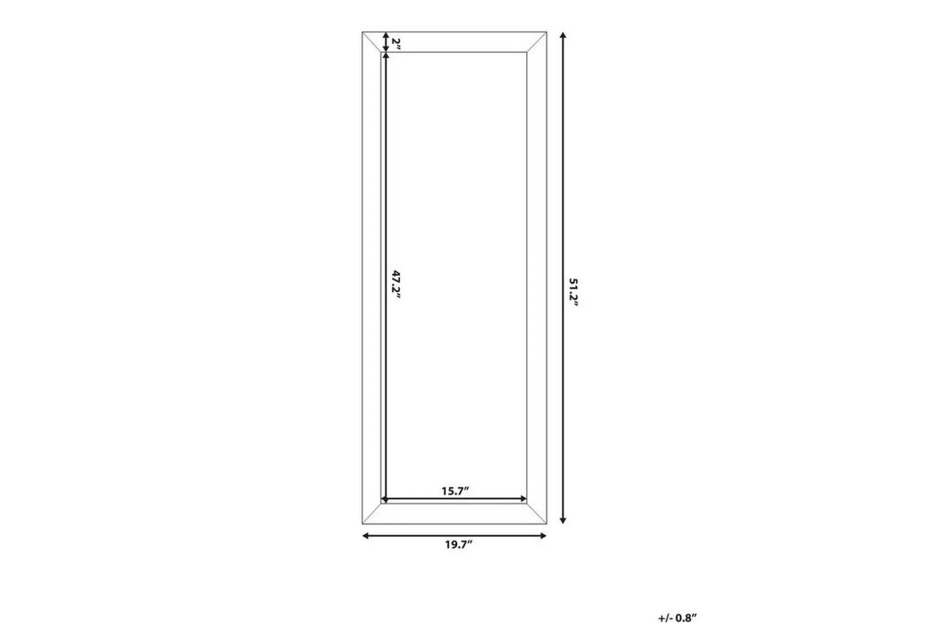 Norelia Speil 50x130 cm