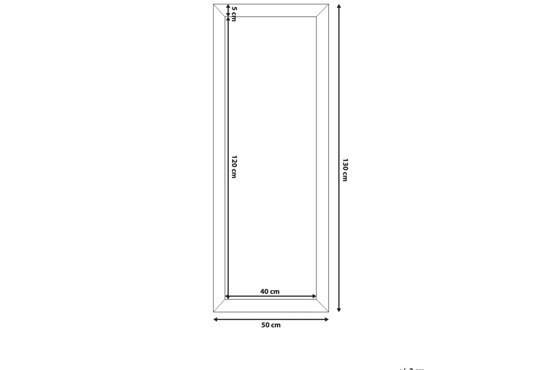 Norelia Speil 50x130 cm