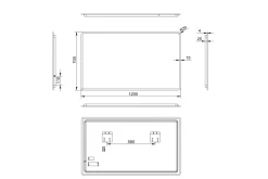 Baderomsspeil Med Belysning|Baderom-Norrbyn Baderomsspeil 70 cm LED-Lys