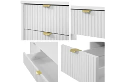 Sminkebord & Toalettbord-Novaj Sminkebord med oppbevaring 55 cm dyp 120 cm bred Hvit